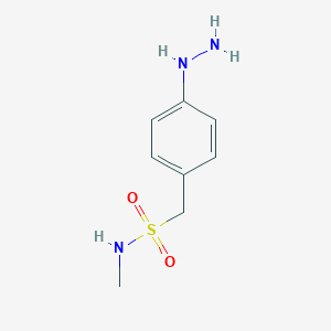 molecular formula C8H13N3O2S B138044 4-Hydrazino-N-methylbenzenemethanesulfonamide CAS No. 139272-29-0
