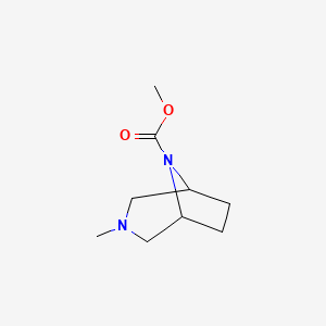 molecular formula C9H16N2O2 B13804425 Methyl 3-methyl-3,8-diazabicyclo[3.2.1]octane-8-carboxylate CAS No. 67196-21-8