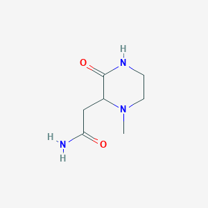 molecular formula C7H13N3O2 B13804536 2-(1-Methyl-3-oxopiperazin-2-YL)acetamide CAS No. 534603-61-7