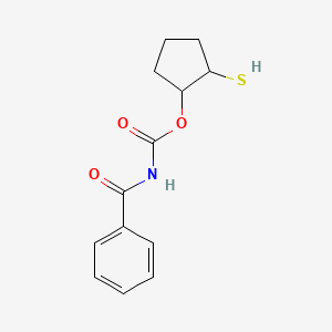 molecular formula C13H15NO3S B13804548 (2-sulfanylcyclopentyl) N-benzoylcarbamate CAS No. 7621-74-1