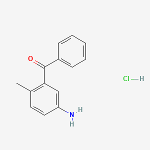 molecular formula C14H14ClNO B1380459 (5-Amino-2-methylphenyl)(phenyl)methanone hydrochloride CAS No. 24021-37-2