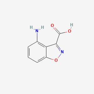 molecular formula C8H6N2O3 B1380464 4-Aminobenzo[d]isoxazole-3-carboxylic acid CAS No. 1352395-56-2