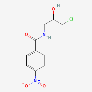 molecular formula C10H11ClN2O4 B13804653 N-(3-Chloro-2-hydroxypropyl)-p-nitrobenzamide CAS No. 53460-76-7