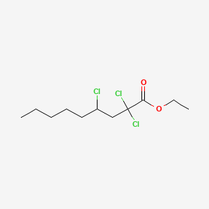 molecular formula C11H19Cl3O2 B13804667 Ethyl 2,2,4-trichlorononanoate CAS No. 68039-28-1