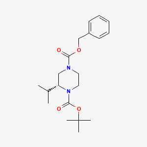 molecular formula C20H30N2O4 B1380469 (R)-4-Benzyl 1-tert-butyl 2-isopropylpiperazine-1,4-dicarboxylate CAS No. 1260617-38-6