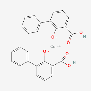 molecular formula C26H18CuO6 B13804710 Copper 2-oxido-3-phenylbenzoate CAS No. 5328-04-1