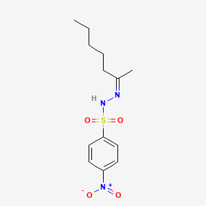 molecular formula C13H19N3O4S B13804745 N-[(Z)-heptan-2-ylideneamino]-4-nitrobenzenesulfonamide CAS No. 6949-52-6