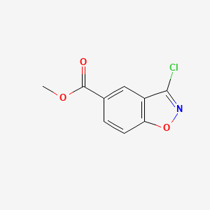 molecular formula C9H6ClNO3 B1380476 Methyl 3-chloro-1,2-benzoxazole-5-carboxylate CAS No. 16302-66-2