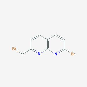 molecular formula C9H6Br2N2 B1380486 2-Bromo-7-(bromomethyl)-1,8-naphthyridine CAS No. 1787905-13-8