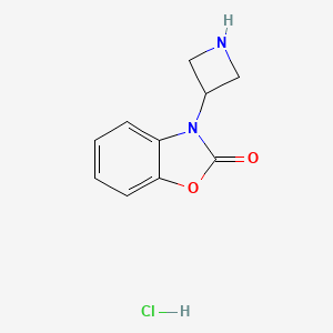 molecular formula C10H11ClN2O2 B1380490 3-(azetidin-3-yl)benzo[d]oxazol-2(3H)-one hydrochloride CAS No. 1864059-79-9