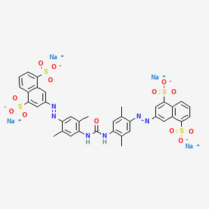 molecular formula C37H28N6Na4O13S4 B13804927 Tetrasodium 3,3'-(carbonylbis(imino(2,5-dimethyl-4,1-phenylene)azo))bisnaphthalene-1,5-disulphonate CAS No. 6420-29-7