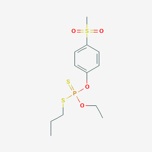 molecular formula C12H19O4PS3 B13804931 Sulprofos sulfone CAS No. 58877-92-2