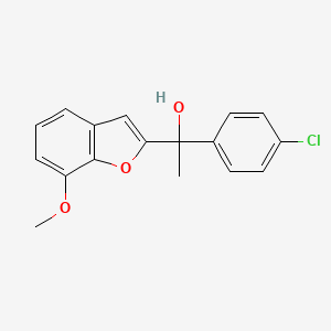 molecular formula C17H15ClO3 B13804948 alpha-(4-Chlorophenyl)-7-methoxy-alpha-methyl-2-benzofuranmethanol CAS No. 82158-35-8