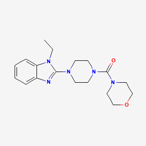 molecular formula C18H25N5O2 B13804956 [4-(1-Ethyl-1H-benzimidazol-2-yl)-1-piperazinyl](4-morpholinyl)methanone 