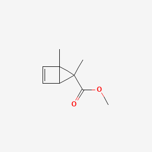 molecular formula C9H12O2 B13804970 Methyl 1,5-dimethylbicyclo[2.1.0]pent-2-ene-5-carboxylate CAS No. 71215-49-1