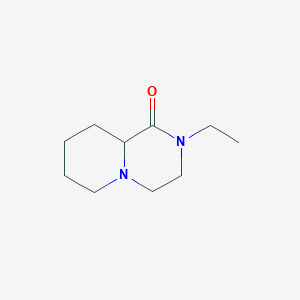 molecular formula C10H18N2O B13804977 2H-Pyrido[1,2-a]pyrazin-1(6H)-one,2-ethylhexahydro-(9CI) 