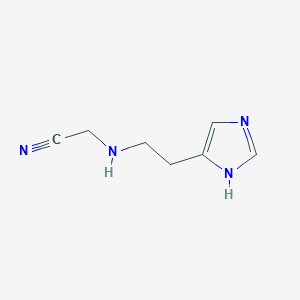 molecular formula C7H10N4 B13804978 2-[2-(1H-imidazol-5-yl)ethylamino]acetonitrile 