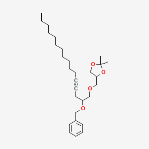 molecular formula C29H46O4 B13804993 2,2-Dimethyl-4-[[(2-phenylmethoxy-4-hexadecynyl)oxy]methyl]-1,3-dioxolane 