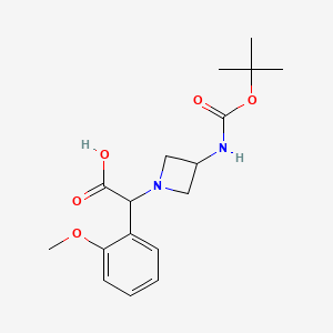 molecular formula C17H24N2O5 B13805003 (3-Tert-butoxycarbonylamino-azetidin-1-YL)-(2-methoxy-phenyl)-acetic acid 