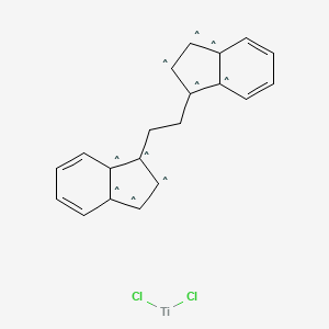 molecular formula C20H16Cl2Ti B13805043 Ethylenebis(1-indenyl)titanium(iv)dichloride 