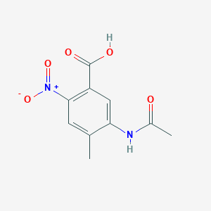 molecular formula C10H10N2O5 B13805063 5-Acetamido-4-methyl-2-nitrobenzoic acid CAS No. 6632-23-1