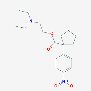 Cyclopentanecarboxylic acid, 1-(4-nitrophenyl)-, 2-(diethylamino)ethyl ester