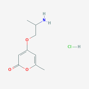 4-(2-aminopropoxy)-6-methyl-2H-pyran-2-one hydrochloride