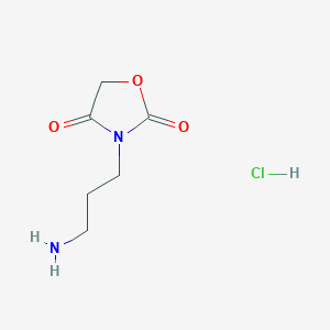 molecular formula C6H11ClN2O3 B1380511 3-(3-Aminopropyl)oxazolidine-2,4-dione hydrochloride CAS No. 1824064-11-0