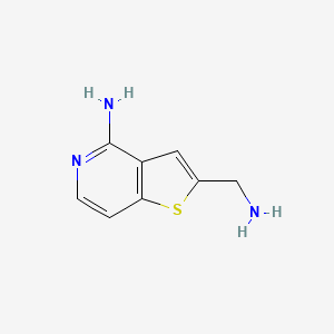 molecular formula C8H9N3S B13805115 Thieno[3,2-C]pyridine-2-methanamine, 4-amino-(9CI) CAS No. 215454-33-4