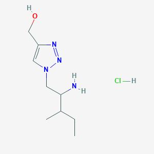 (1-(2-amino-3-methylpentyl)-1H-1,2,3-triazol-4-yl)methanol hydrochloride