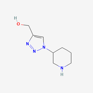 molecular formula C8H14N4O B1380519 [1-(piperidin-3-yl)-1H-1,2,3-triazol-4-yl]methanol CAS No. 1706462-12-5