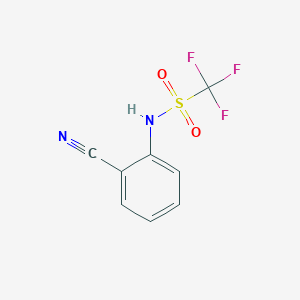 molecular formula C8H5F3N2O2S B13805242 N-(2-Cyanophenyl)-1,1,1-trifluoromethanesulfonamide 