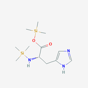 molecular formula C12H25N3O2Si2 B13805306 trimethylsilyl (2S)-3-(1H-imidazol-5-yl)-2-(trimethylsilylamino)propanoate 