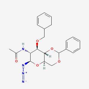molecular formula C22H26N4O5 B13805310 2-Acetamido-3-O-benzyl-4,6-O-benzylidene-2-deoxy-b-D-glucopyranosyl azide 