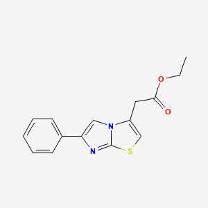 molecular formula C15H14N2O2S B13805361 (6-Phenyl-imidazo[2,1-B]thiazol-3-YL)-acetic acid ethyl ester CAS No. 57626-46-7