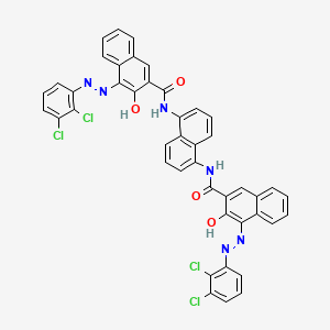 molecular formula C44H26Cl4N6O4 B13805364 N,N'-Naphthalene-1,5-diylbis(4-((2,3-dichlorophenyl)azo)-3-hydroxynaphthalene-2-carboxamide) CAS No. 68516-75-6