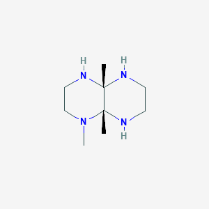molecular formula C9H20N4 B13805399 Pyrazino[2,3-B]pyrazine, decahydro-1,4A,8A-trimethyl-, (4AR,8AS)-rel-(9CI) 