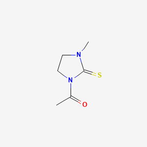 molecular formula C6H10N2OS B13805428 2-Imidazolidinethione, 1-acetyl-3-methyl- CAS No. 60546-76-1