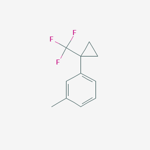 molecular formula C11H11F3 B1380544 1-Methyl-3-[1-(trifluoromethyl)cyclopropyl]benzene CAS No. 1798713-46-8