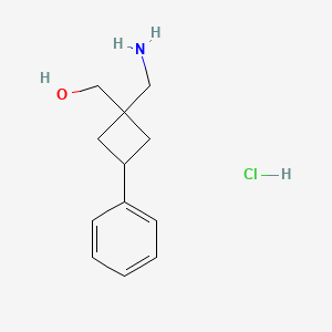 [1-(Aminomethyl)-3-phenylcyclobutyl]methanol hydrochloride