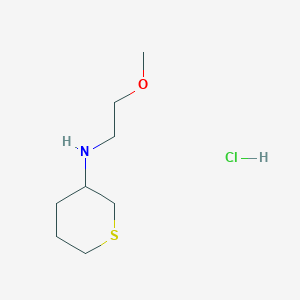 molecular formula C8H18ClNOS B1380547 N-(2-methoxyethyl)thian-3-amine hydrochloride CAS No. 1645421-73-3