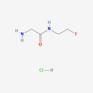 molecular formula C4H10ClFN2O B1380549 2-amino-N-(2-fluoroethyl)acetamide hydrochloride CAS No. 1803589-45-8