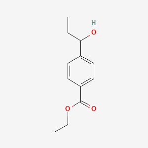 molecular formula C12H16O3 B13805505 Ethyl 4-(1-hydroxypropyl)benzoate 