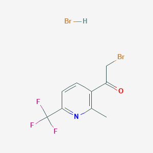 molecular formula C9H8Br2F3NO B1380551 2-Bromo-1-[2-methyl-6-(trifluoromethyl)pyridin-3-yl]ethanone hydrobromide CAS No. 1377962-47-4