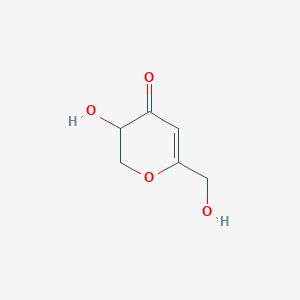 molecular formula C6H8O4 B13805516 3-Hydroxy-6-(hydroxymethyl)-2,3-dihydropyran-4-one 