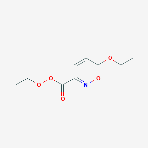 molecular formula C9H13NO5 B13805573 Ethyl 6-ethoxy-6H-1,2-oxazine-3-carboperoxoate 