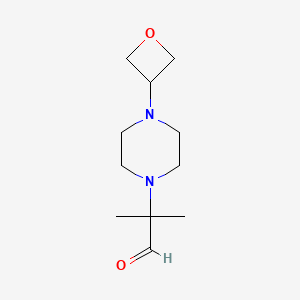 2-Methyl-2-(4-oxetan-3-yl-piperazin-1-yl)-propionaldehyde