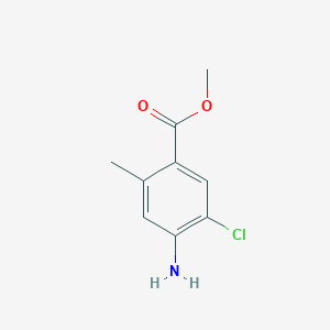 molecular formula C9H10ClNO2 B1380559 Methyl 4-amino-5-chloro-2-methylbenzoate CAS No. 1427361-27-0