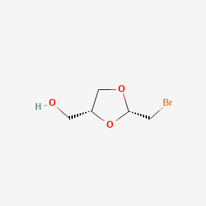 molecular formula C5H9BrO3 B13805609 cis-2-(Bromomethyl)-1,3-dioxolane-4-methanol CAS No. 6204-42-8