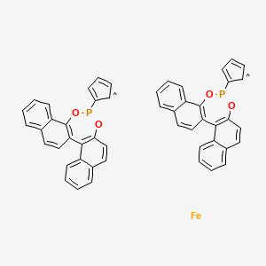 molecular formula C50H32FeO4P2 B13805624 (R,R)-1,1'-Bis[dinaphtho[1,2-D,1,2F][1,3,2]dioxaphosphepin-8-YL]ferrocene 
